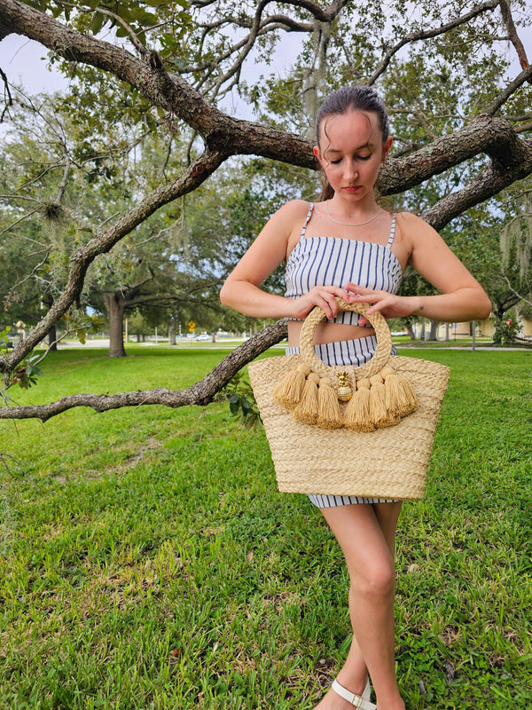 Bohemian Basket Bag